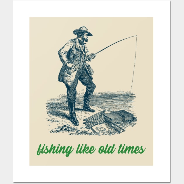 Fishing like the old times with family fun Wall Art by John Byrne